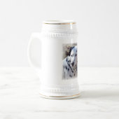 Dalmatiner-Feuer-Hundebier Stein Bierglas (Vorderseite Links)