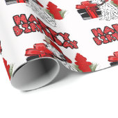 Dalmatiner-Feuerwehrhund Hydrant Geburtstag Geschenkpapier (Rolleneckpunkt)
