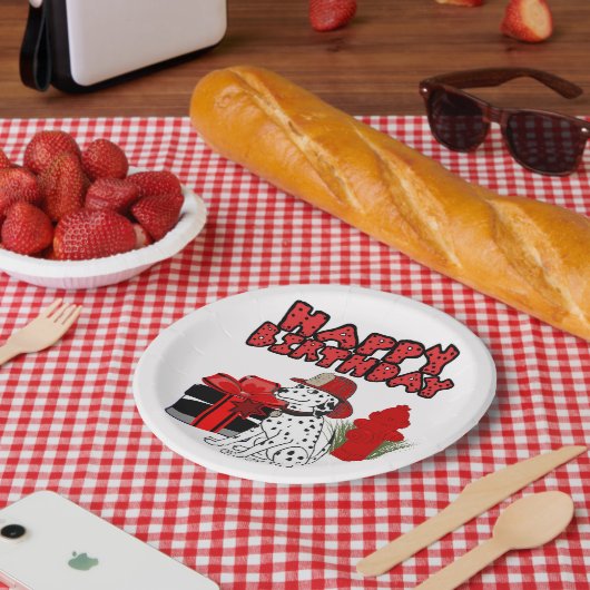 Dalmatiner-Feuerwehrhund Hydrant Geburtstag Pappteller (Picknick)