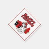 Dalmatiner-Feuerwehrhund Hydrant Geburtstag Serviette (Ecke)