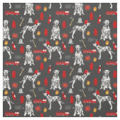 Dalmatiner-Feuerwehrleute Stoff (Muster)