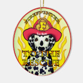 Dalmatiner Feuerwehrschmuck Keramik Ornament (Links)