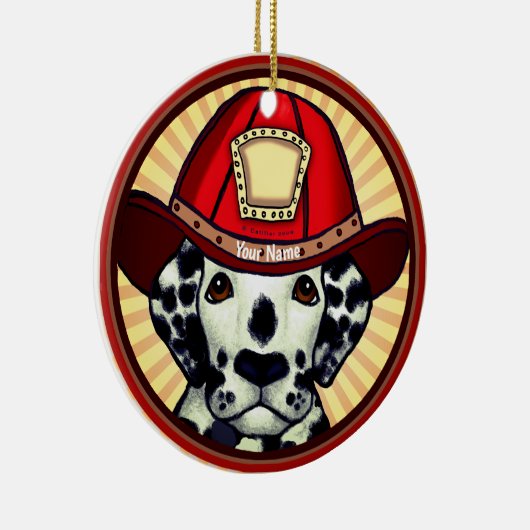 Dalmatiner Feuerwehrschmuck Keramik Ornament (Rechts)