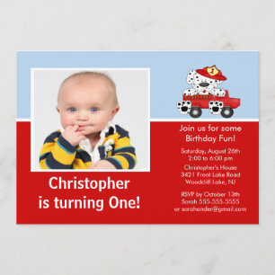 Dalmatiner  Foto Geburtstag Einladung