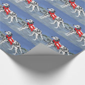 Dalmatiner Frohe Weihnachten Geschenkpapier (Ecke)