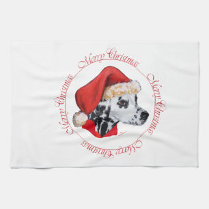 Dalmatiner Frohe Weihnachten Küchentuch
