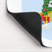Dalmatiner Frohe Weihnachten Mousepad (Ecke)
