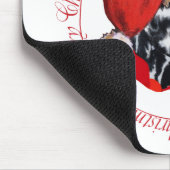 Dalmatiner Frohe Weihnachten Mousepad (Ecke)