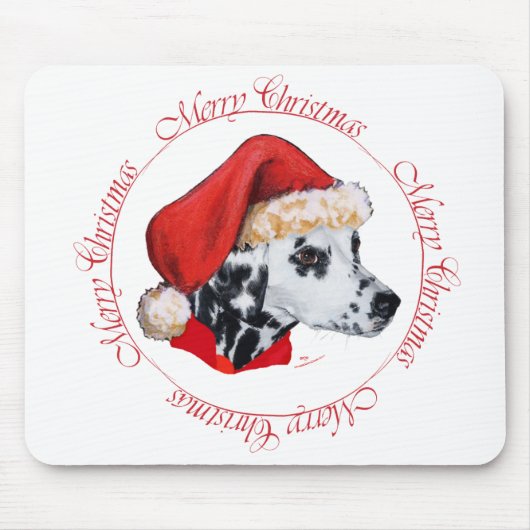 Dalmatiner Frohe Weihnachten Mousepad (Vorne)