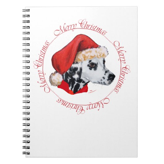 Dalmatiner Frohe Weihnachten Notizblock (Vorderseite)