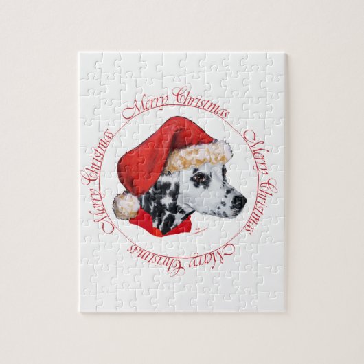 Dalmatiner Frohe Weihnachten Puzzle (Vertikal)