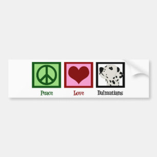 Dalmatiner für eine friedliche Liebe Autoaufkleber