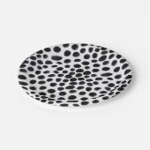 Dalmatiner für Schwarze und Weiße Hunde - Druckpun Pappteller (Schrägansicht)