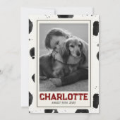 Dalmatiner Furever Young 1. Geburtstag Pawty Einladung (Rückseite)