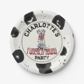 Dalmatiner Furever Young 1. Geburtstag Pawty Pappteller (Vorderseite)