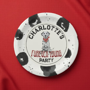 Dalmatiner Furever Young 1. Geburtstag Pawty Pappteller