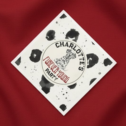 Dalmatiner Furever Young 1. Geburtstag Pawty Serviette