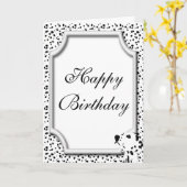 Dalmatiner-Geburtstags-Karte Karte (Gelbe Blume)