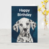 Dalmatiner-geklappte Grußkarte Karte (Gelbe Blume)