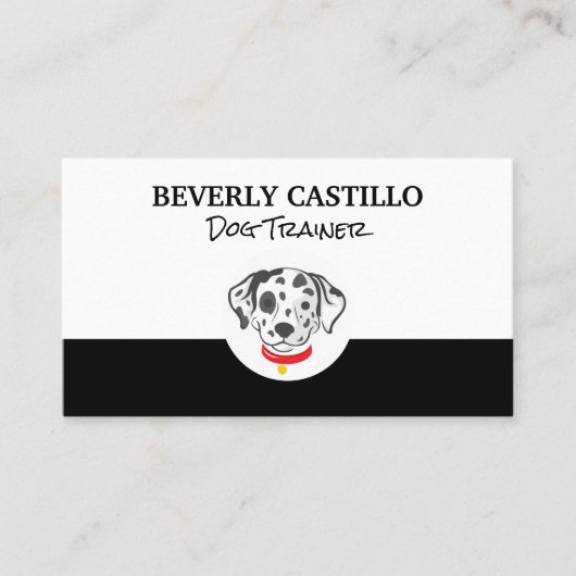 Dalmatiner Gepunktet Hundesymbol Visitenkarte (Vorderseite)