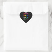Dalmatiner-Geschenk | Dalmatiner Corlorful Herz-Aufkleber (Tasche)