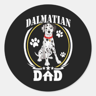 Dalmatiner-Geschenk   Dalmatiner Vater Lover Gift Runder Aufkleber