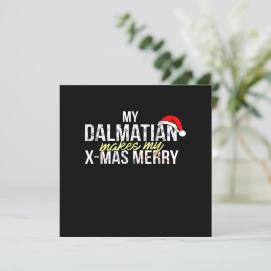 Dalmatiner-Geschenk|Mein Dalmatiner macht mir Mass Einladung (Stehend Vorderseite)