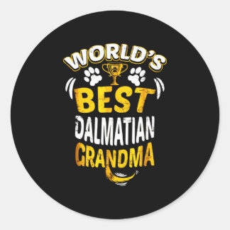 Dalmatiner-Geschenk | Weltbeste Dalmatiner-Oma Runder Aufkleber