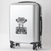 Dalmatiner Glitter Lustiger Hundehaar Zitat Design Aufkleber (Koffer)