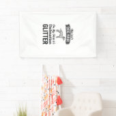 Dalmatiner Glitter Lustiger Hundehaar Zitat Design Banner (Insitu)