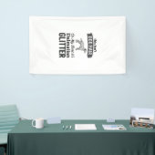 Dalmatiner Glitter Lustiger Hundehaar Zitat Design Banner (Messeveranstaltung)
