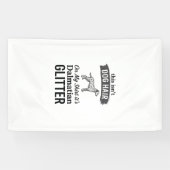 Dalmatiner Glitter Lustiger Hundehaar Zitat Design Banner (Horizontal)