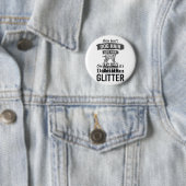 Dalmatiner Glitter Lustiger Hundehaar Zitat Design Button (Beispiel)