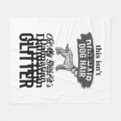 Dalmatiner Glitter Lustiger Hundehaar Zitat Design Fleecedecke (Vorderseite (Horizontal))