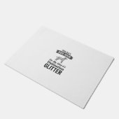 Dalmatiner Glitter Lustiger Hundehaar Zitat Design Fußmatte (Schrägansicht)
