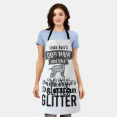 Dalmatiner Glitter Lustiger Hundehaar Zitat Design Schürze (Getragen)