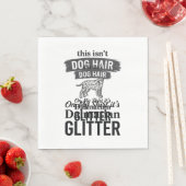 Dalmatiner Glitter Lustiger Hundehaar Zitat Design Serviette (Beispiel)