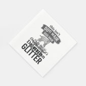 Dalmatiner Glitter Lustiger Hundehaar Zitat Design Serviette (Ecke)