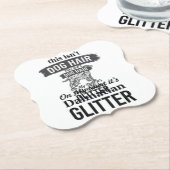 Dalmatiner Glitter Lustiger Hundehaar Zitat Design Untersetzer (angewinkelt)