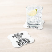 Dalmatiner Glitter Lustiger Hundehaar Zitat Design Untersetzer (Vor Ort)