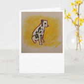 Dalmatiner-Grußkarte Karte (Gelbe Blume)