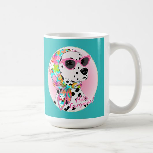 Dalmatiner Hallo Schönheit! Kaffeetasse (Rechts)