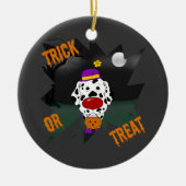 Dalmatiner-Halloween-Clown Keramikornament (Vorne)