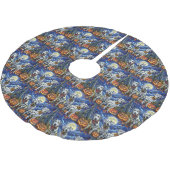 Dalmatiner Halloween Gruselig Polyester Weihnachtsbaumdecke (Schrägansicht)
