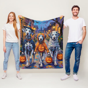 Dalmatiner Halloween-Kostüme beim Trick-or-Treat Fleecedecke