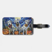 Dalmatiner Halloween Spooky Gepäckanhänger (Rückseite horizontal)