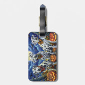 Dalmatiner Halloween Spooky Gepäckanhänger (Rückseite vertikal)