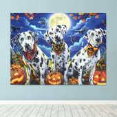 Dalmatiner Halloween Spooky Leinwanddruck (Insitu (Holzboden))