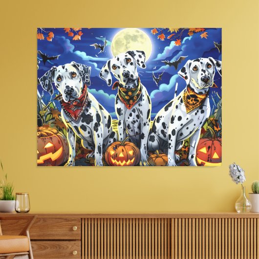 Dalmatiner Halloween Spooky Leinwanddruck (Insitu (Wohnzimmer))