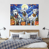 Dalmatiner Halloween Spooky Leinwanddruck (Insitu (Schlafzimmer))